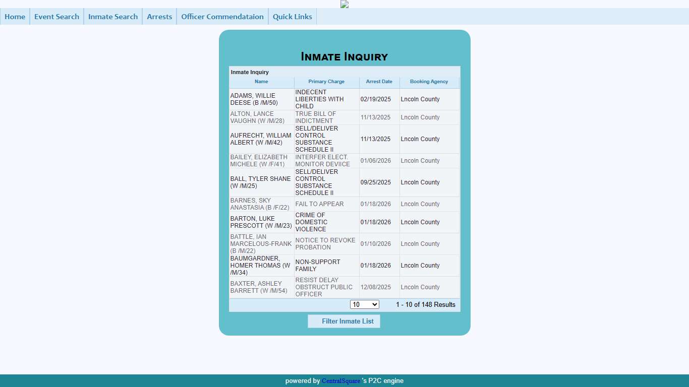 Lincoln County Sheriffs Office P2C